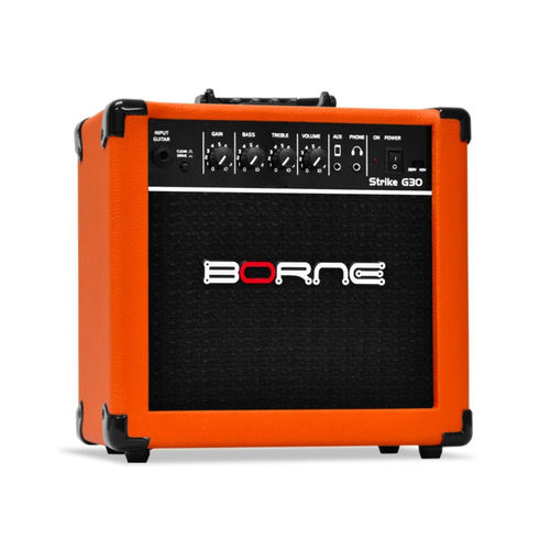 Amplificador Cubo Borne G30 Laranja Orange C/ Distorção