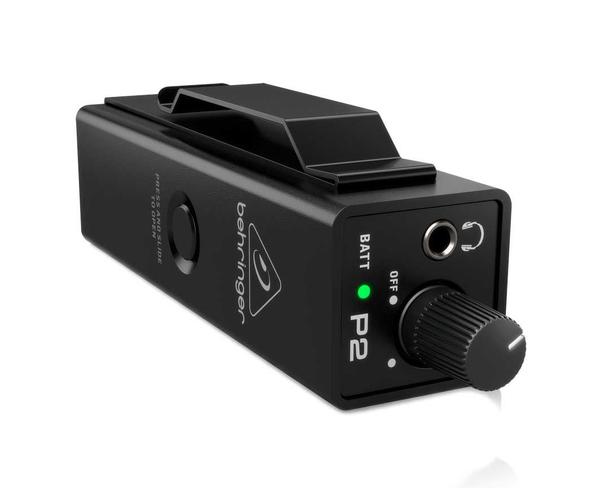 Amplificador de Fone Ultra-compacto com 1 Entrada XLR / P10 e Até 12 Horas com 2 Pilhas AAA Behringer P2