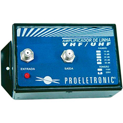 Amplificador de Linha Vhf/uhf 25db Bivolt Pqal-2500 Proeletronic