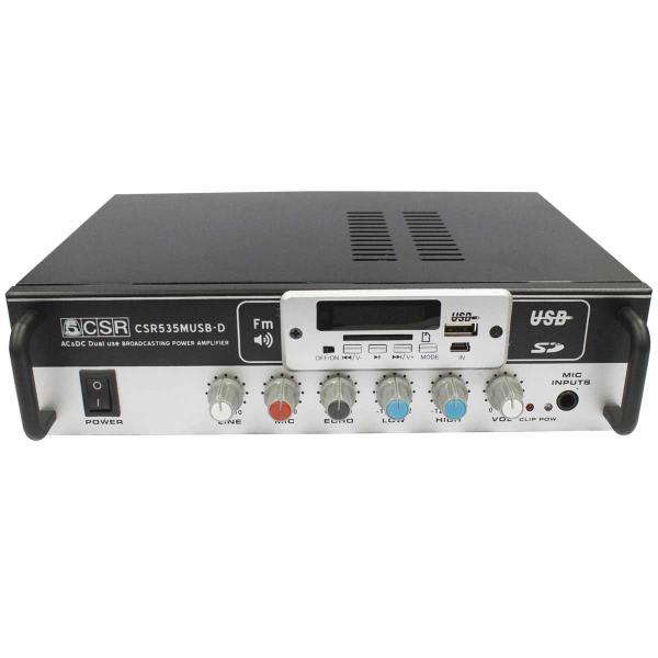 Amplificador de Potência 20W 4 Ohms C/ Usb / Bluetooth - 535 M Usb D Csr