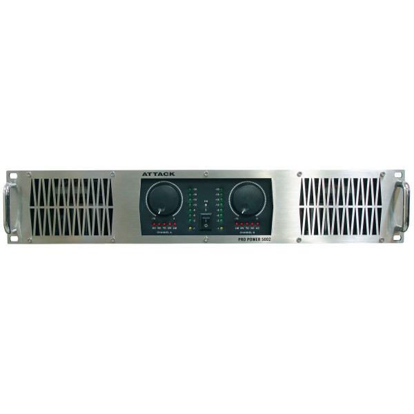 Amplificador de Potencia 5000W por Canal 4 Ohms PP 5002 - Attack
