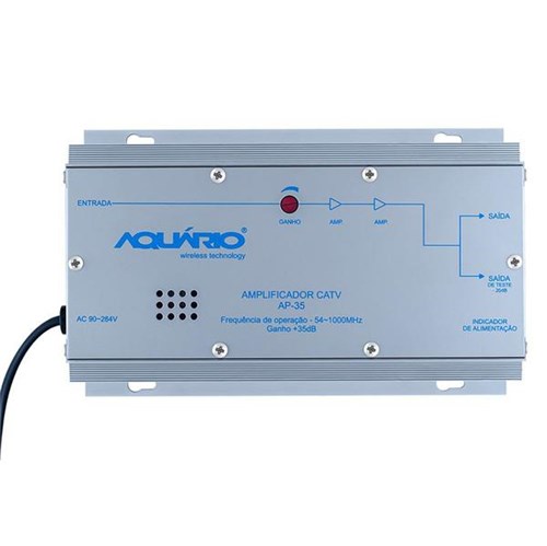 Amplificador de Potencia Aquario AP-35 CATV 54-1000MHZ 35DB