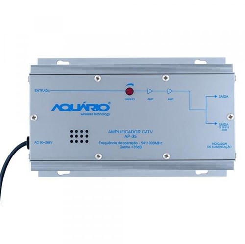 Amplificador de Potencia Aquario Ap 35 Catv 54 1000mhz 35db
