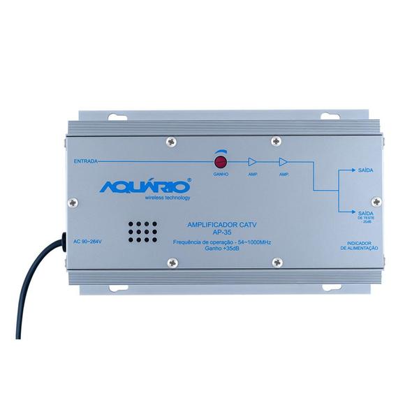 Amplificador de Potencia Catv Frequencia 54-1000mhz 35db - Aquario