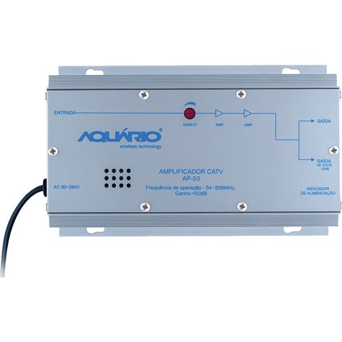 Amplificador de Potência Catv Frequência 54-806Mhz 50Db - Ap-50 - Aqua...