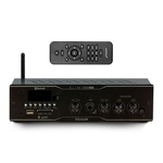 Amplificador de som ambiente de 2 canais de 30 watts | Bluetooth, USB, FM e Entrada para Microfone | Frahm | SLIM 1500 APP