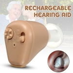 Amplificador de som de aparelho auditivo recarregável no ouvido Ouvir voz Dispositivo de escuta de tom ajustável