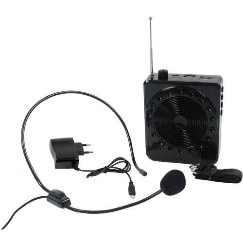 Amplificador de Voz com Microfone para Professores K-150 Preto Origem: Guia Licit. Rfb Número: 06177