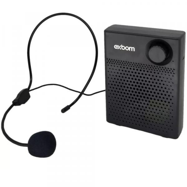 Amplificador de Voz Megafone Microfone Kit Professor com Bluetooth 7w - Exbom