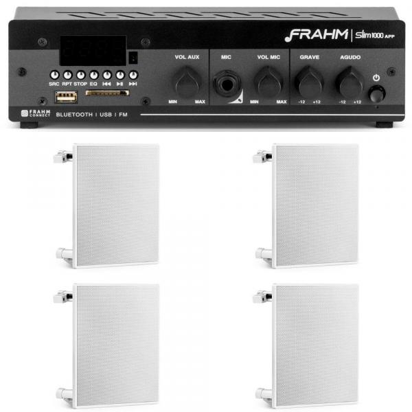 Amplificador Frahm Slim 1000 APP G2 + 4 Arandelas 6" FR40Q 40w