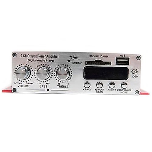 Amplificador Kinter Ma120 2Ch 2 Canais Início Car Hifi Potência de Áudio Mp3 com Controle Remoto Usb Sd Mmc Dvd