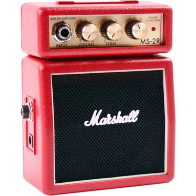 Amplificador Marshall MS-2R Micro Stack Red - Combo Portátil para Guitarra
