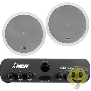 Amplificador Nca Ab 100 St Stereo Home Ambiente + 2 Arandela