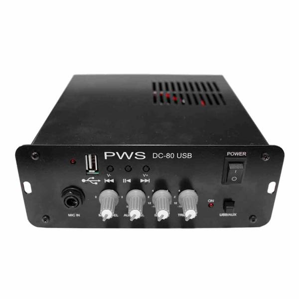 Amplificador p/ Propaganda Móvel 80W c/ USB - DC 80 PWS