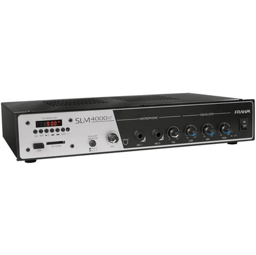 Amplificador para Caixas de Som Slim 4000 USB FM 400W Bivolt 31199 - Frahm