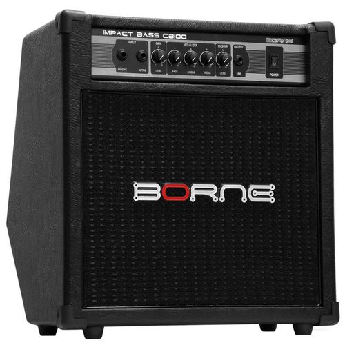 Amplificador para Contra Baixo Combo Borne Impact Bass Cb100 Preta