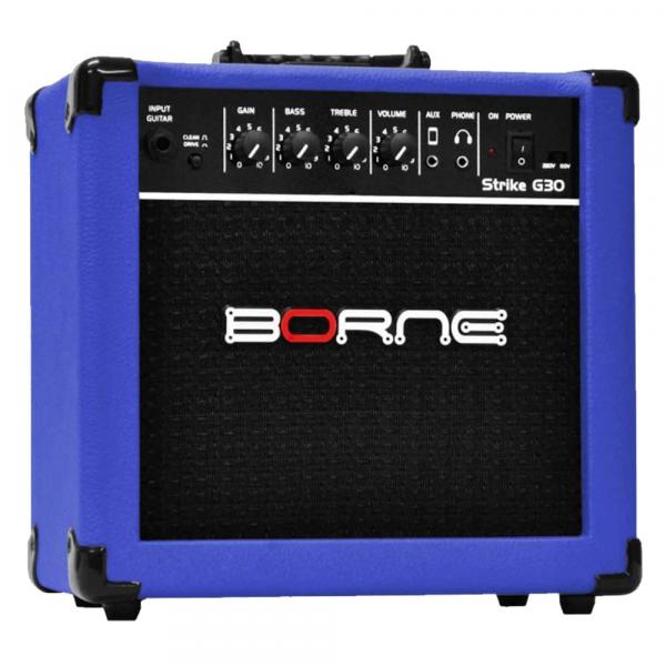 Amplificador para Guitarra 15w Azul Strike G30 - Borne