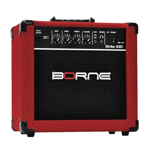 Amplificador para Guitarra 15w Vermelho Strike G30 - Borne