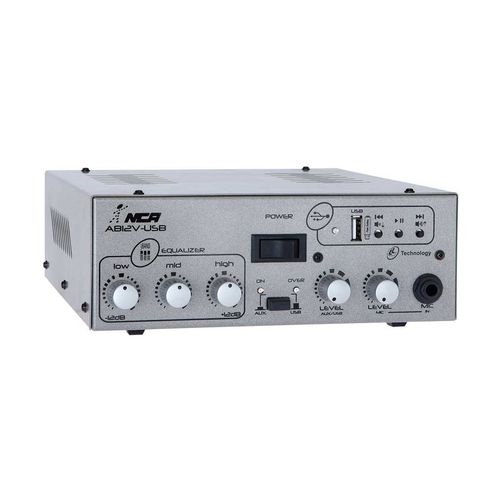 Amplificador para Som Ambiente 25W 4Ohms NCA AB100 12V USB