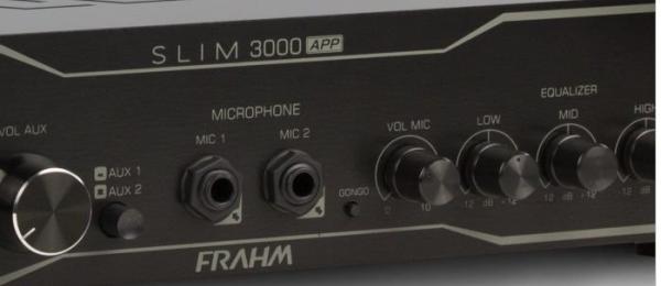 Amplificador para Som Ambiente Frahm Slim 3000app com Usb Fm 200w Rms