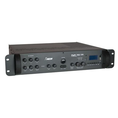 Amplificador para Som Ambiente Pwm 70v Fm 2 Canais - Nca