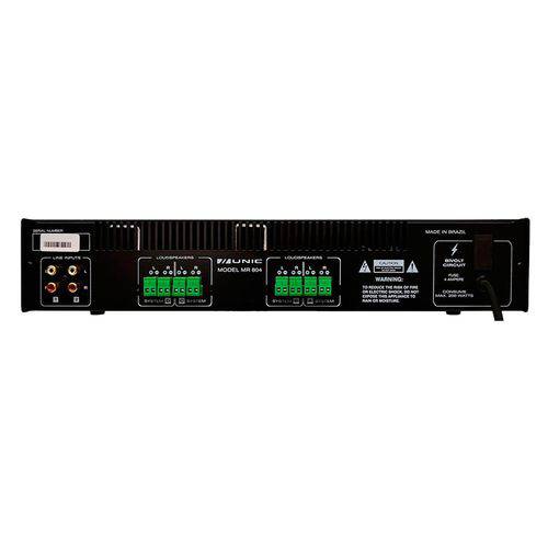 Amplificador Potência 200W Unic Audio MR804