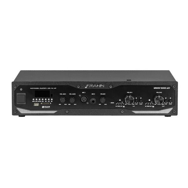 Amplificador Profissional FRAHM GR 5000 APP 2X300RMS BT/ USB/ SD/ FM/ AUX Bivolt