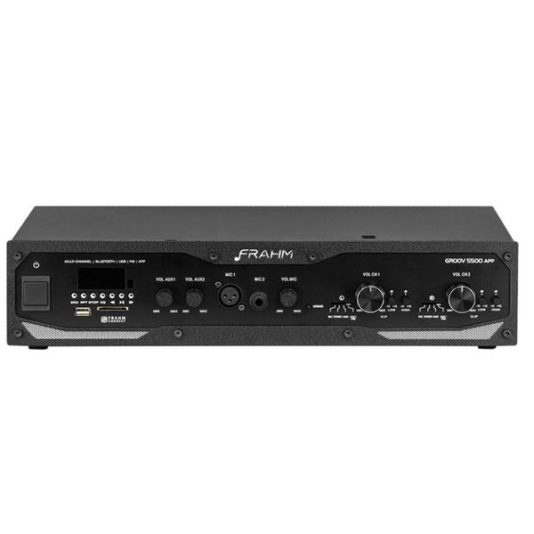 Amplificador Profissional GR 5500 APP 2x300Rms BT USB Frahm