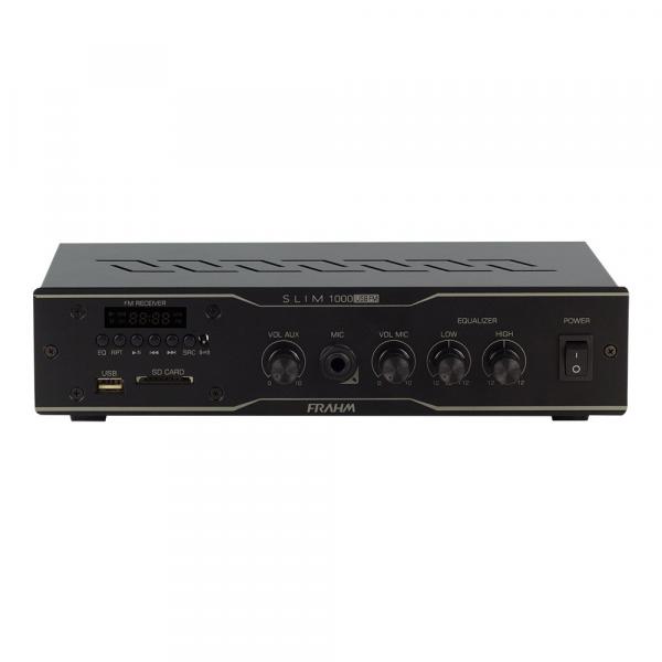 Amplificador Receiver para Som Ambiente Frahm Slim 1000 USB FM 30W