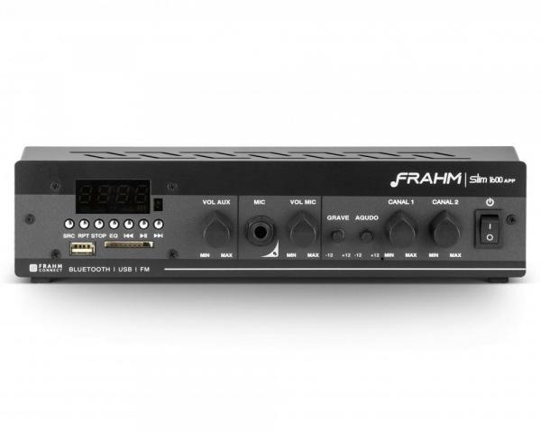 Amplificador Receiver para Som Ambiente Slim 1600 APP Frahm