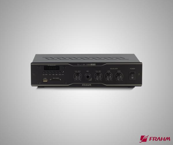 Amplificador Receiver SLIM 1000 USB FM para Som Ambiente Frahm - Frahm