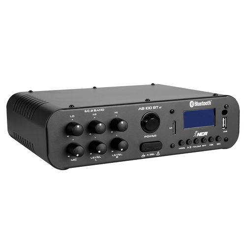 Amplificador Som Ambiente Estéreo 100w C/ Bluetooth Ab 100 St Bt - Nca