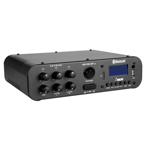 Amplificador Som Ambiente Estéreo 100W C/ Bluetooth AB 100 ST BT - NCA