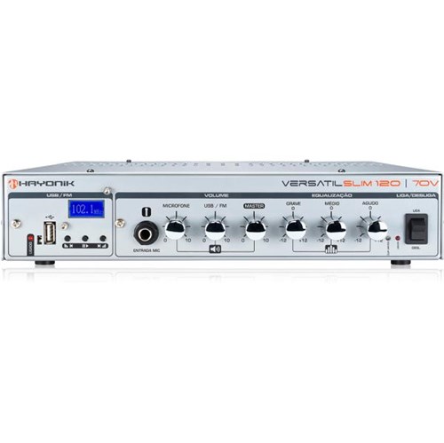 Amplificador Versátil Slim 120 70V FM - Hayonik
