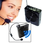 Megafone Amplificador Voz Microfone Professor Radio FM USB MP3