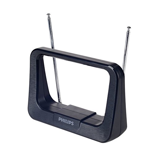 Antena Digital Interna HDTV/UHF/VHF/FM, Philips, Preta