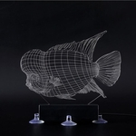 Aquarium Fish Tank 3D colorido LED Aquarium Lamp remoto Timing Control Iluminação Submarine