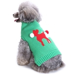 Aqueça Brasão Dog Pet alta Neck Sweater para o desgaste do inverno do Natal
