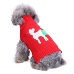 Aqueça Brasão Dog Pet alta Neck Sweater para o desgaste do inverno do Natal
