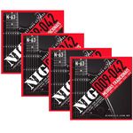 Atacado Kit 4 Encordoamento Nig para Guitarra Elétrica 009