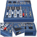 Audio Mixer w / USB DJ Console de mistura sadio MP3 Jack 4 Channel 48V amplificador
