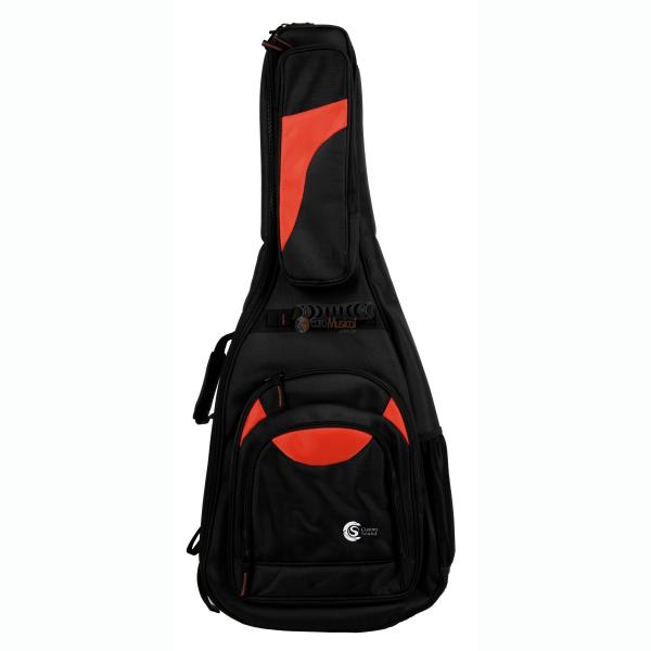 Bag Custom Sound Guitarra GT 2 Preto/Laranja - Jn