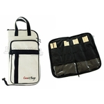 Bag de Baquetas Case & Bags Branco em Eco Courino Tamanho Extra Grande Padrão Top de Linha