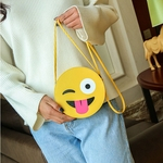 Bag Mulheres Crian?a bonito Shoulder Emoji Emoticon Bolsa Bag Crian?a