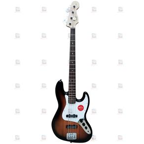 Baixo Fender 4 Cordas Squier Affinity Jazz Bass Marrom Brown Sunburst Escudo Branco