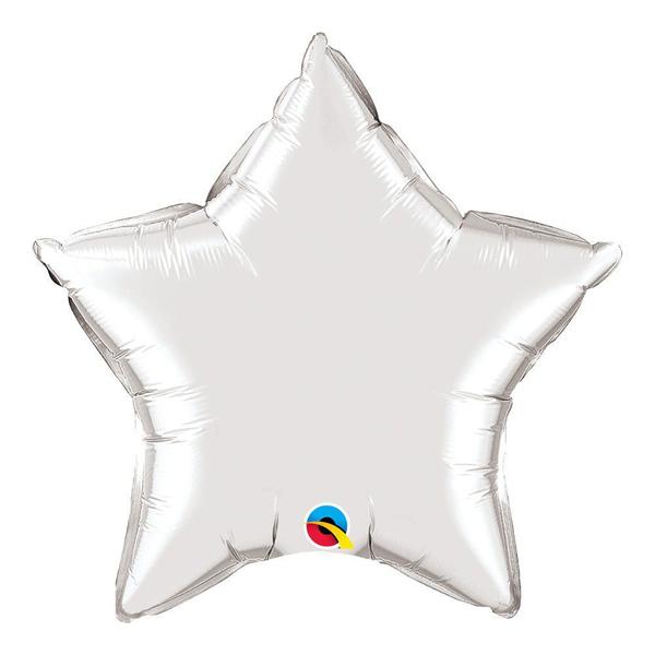 Balão Metalizado Estrela Prata - 36 Polegadas - Qualatex 22376
