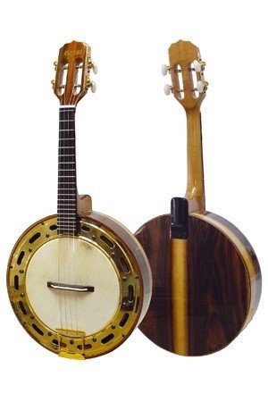 Banjo Profissional Elétrico Madeira Escura Natural - Rozini