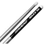 Baqueta Ahead Drumsticks Maxx 5A Polyurethane (5A Comprida Nylon) em Poliuretano e Aluminio