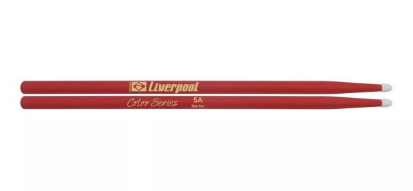Baqueta Liverpool Color Vermelha 5A LC 5AMP