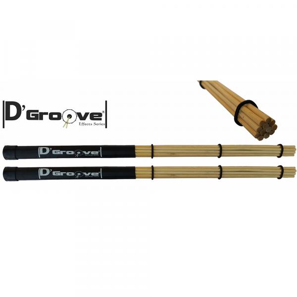 Baqueta para Bateria - Rods Sticks(bambu) D'Groove Silenciosa (Effect Series) - D'groove Acessórios